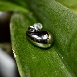 Boucles d’oreilles goutte argentée