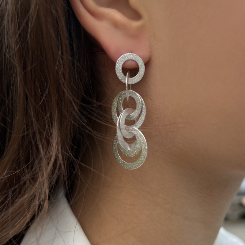 Boucles d’oreilles cascade ronde