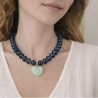 Collier Vagues Pastel avec pendentif en forme de cœur