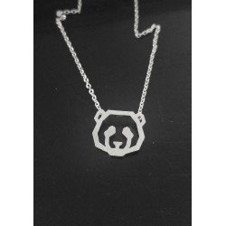 collier pandaCollier Chaine Panda  Laiton Argenté