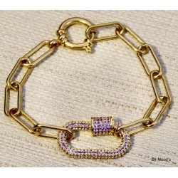 Bracelet fermoir Strass