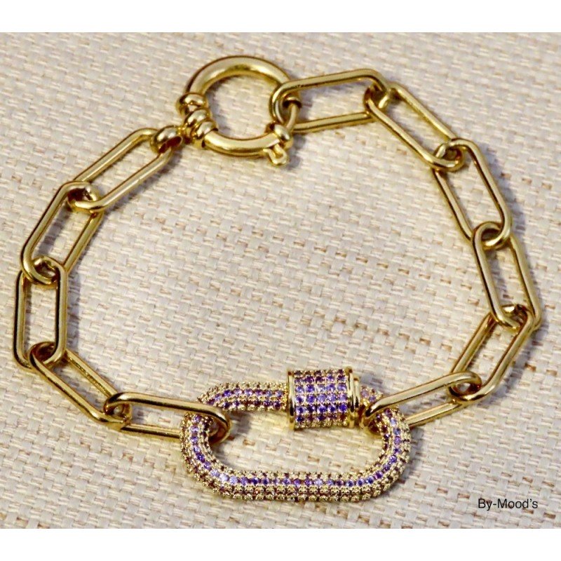 Bracelet fermoir Strass